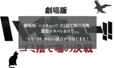 劇場版「ハイキュー!! ゴミ捨て場の決戦」感想ネタバレあり！「もう一回」がない試合が今はじまる！